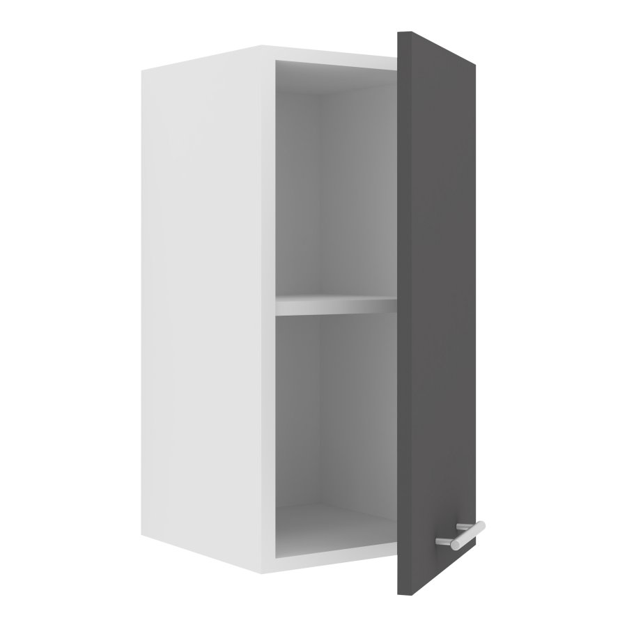 VCM NORDIC Esilo 1 Tür 30 Küchenwandschrank, m. 1 Tür und 1 Regal - Holz weiß und anthrazitgrau