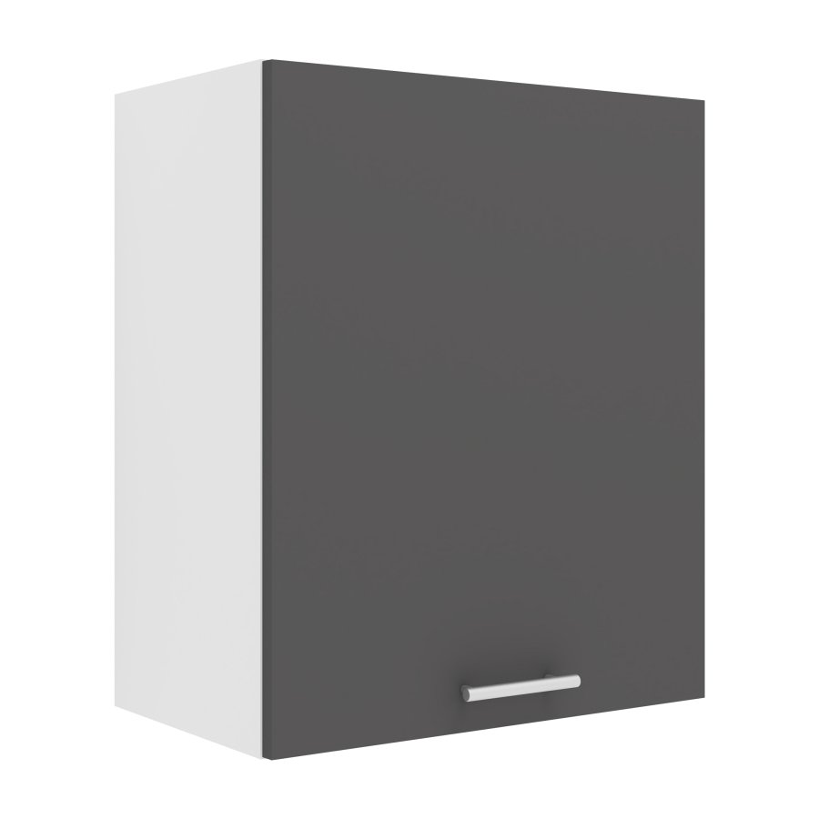 VCM NORDIC Esilo 1 Tür 50 Küchenwandschrank, m. 1 Tür und 1 Regal - Holz weiß und anthrazitgrau