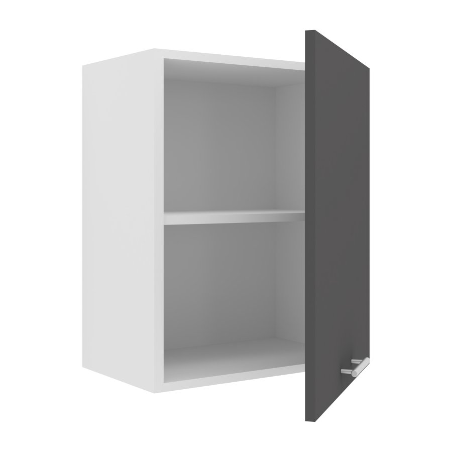 VCM NORDIC Esilo 1 Tür 50 Küchenwandschrank, m. 1 Tür und 1 Regal - Holz weiß und anthrazitgrau