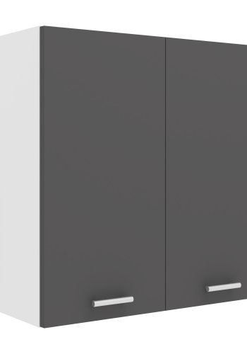 VCM NORDIC Esilo 2 drer 60 kjkken overskap, m. 2 drer og 1 hylle - hvit og antrasittgr tre