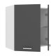 VCM NORDIC Esilo 2 drer 60 kjkken overskap, m. 2 drer og 1 hylle - hvit og antrasittgr tre