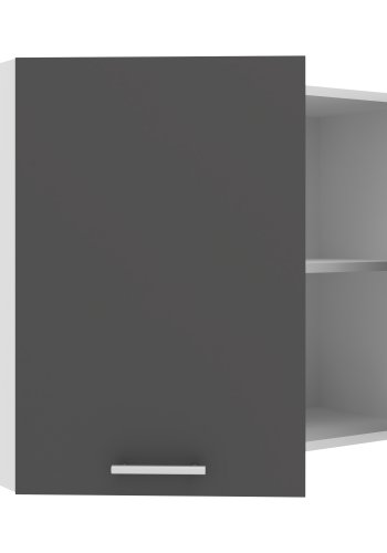 VCM NORDIC Esilo 2-türiger 80er Küchenwandschrank, m. 2 Türen und 1 Einlegeboden - Holz weiß und anthrazitgrau