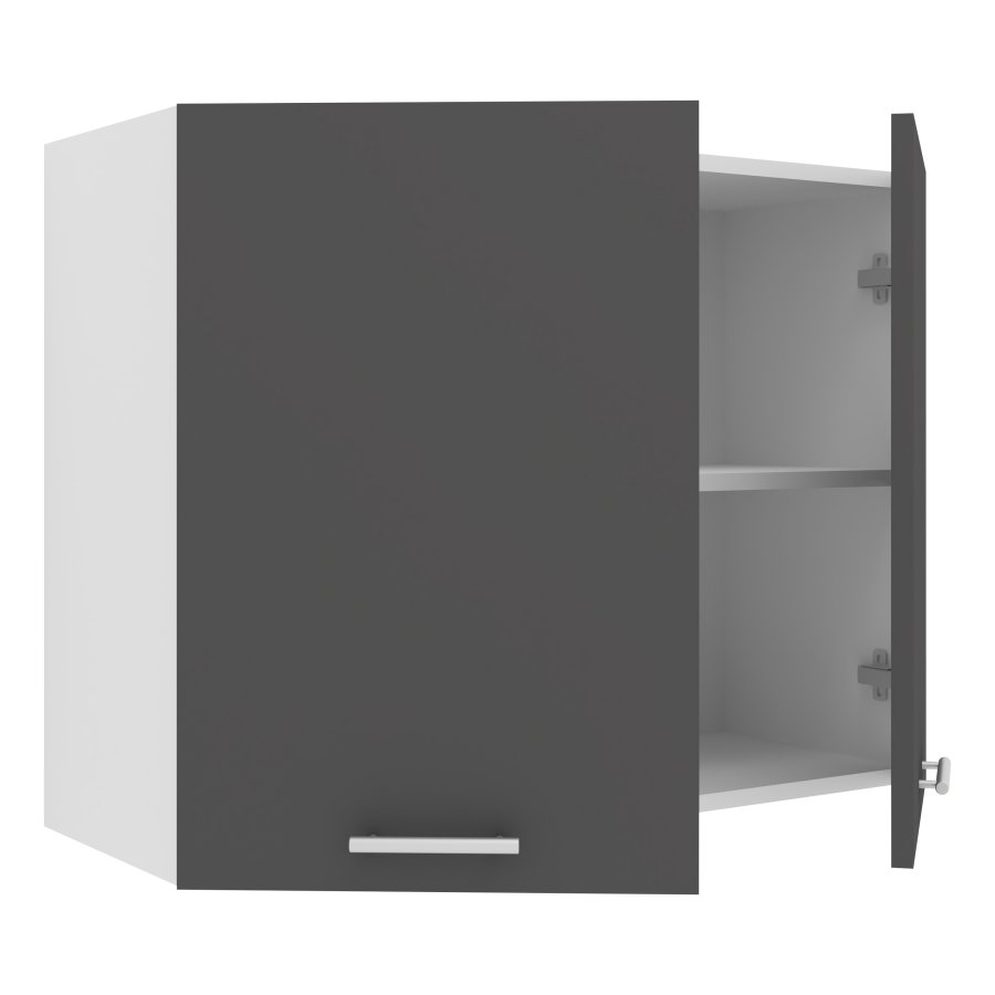 VCM NORDIC Esilo 2-türiger 80er Küchenwandschrank, m. 2 Türen und 1 Einlegeboden - Holz weiß und anthrazitgrau