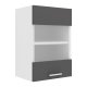 VCM NORDIC Esilo 1 kjkken overskap, m. 1 glassdr og 1 hylle - hvit og antrasittgr tre
