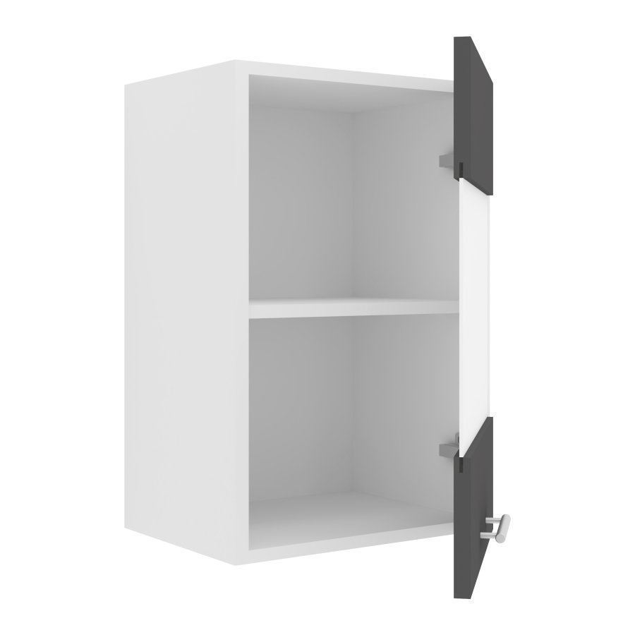 VCM NORDIC Esilo 1 kjkken overskap, m. 1 glassdr og 1 hylle - hvit og antrasittgr tre