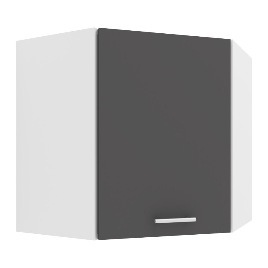 VCM NORDIC Esilo 57 Kücheneckschrank, m. 1 Tür und 1 Regal - Holz weiß und anthrazitgrau