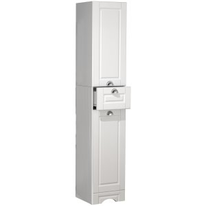 VCM NORDIC Casalo badevrelse hjskab, m. 2 lger, 2 hylder, 1 skuffe - hvid tr