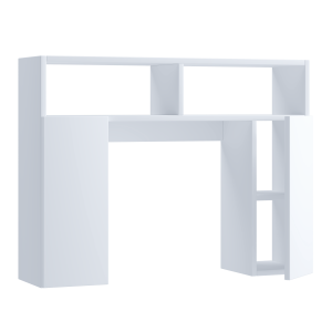 VCM NORDIC Tinoli toilet vgskab, m. 2 lger, 2 hylder, 2 bne rum - hvid tr