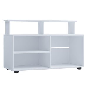 VCM NORDIC Balanisa TV-bord, w. 5 öppna rum - vitt trä (90x36)