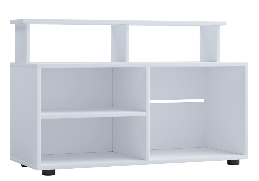 VCM NORDIC Balanisa TV-Tisch, m. 5 offenen Fächern - Holz weiß (90x36)