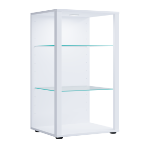 VCM NORDIC Glasol XXL vitrineskap, m. 2 glasshyller - hvitt tre