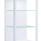 VCM NORDIC Glasol XXL vitrineskap, m. 2 glasshyller - hvitt tre