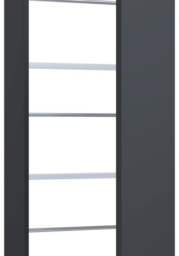 VCM NORDIC Fulisa Schuhschrank, m. 1 Tür, 2 Einlegeböden – Holz anthrazitgrau