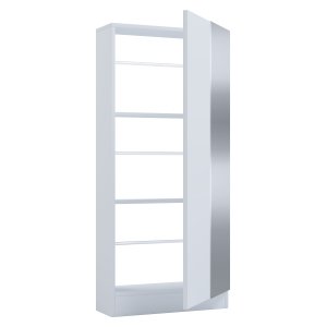 VCM NORDIC Fulisa skoskab, m. spejl p lge, 2 hylder - hvid tr