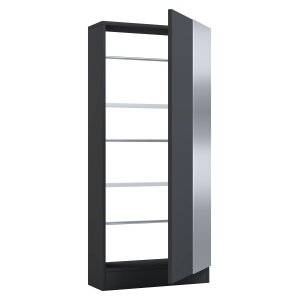 VCM NORDIC Fulisa skoskab, m. spejl p lge, 2 hylder - antracitgr tr