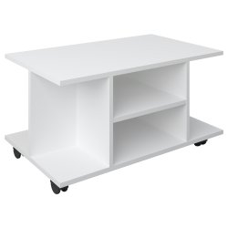 VCM NORDIC Findalo TV-bord, m. 4 rum og hjul - hvid tr� (80x40) -  VCM Nordic