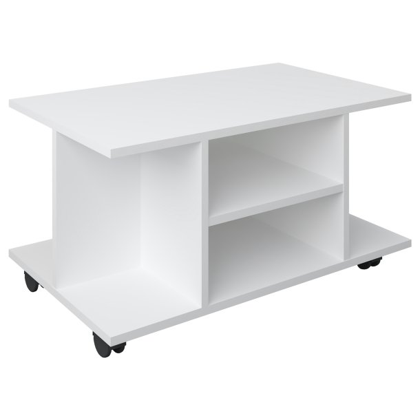 VCM NORDIC Findalo TV-bord, m. 4 rum og hjul - hvid tr� (80x40) -  VCM Nordic