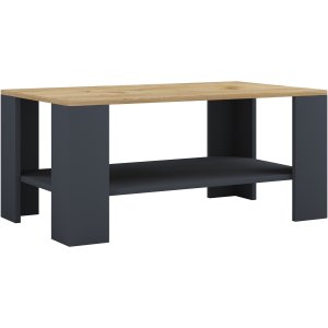 VCM NORDIC Dalus soffbord, w. 1 hylla - naturligt och antracitgr tr (90x41)