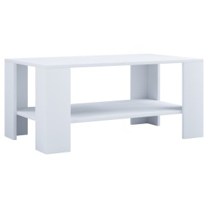 VCM NORDIC Dalus soffbord, w. 1 hylla - vitt trä (90x41)