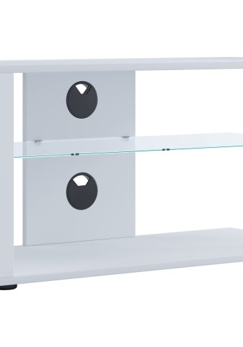 VCM NORDIC Folas L Hi-Fi- und Fernsehtisch, m. 1 Glasablage - Holz weiß (90x41)