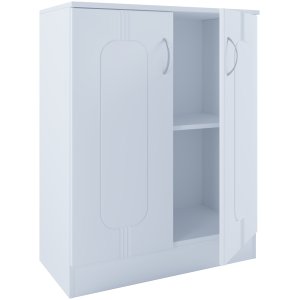 VCM NORDIC Balia 2 dre kommode, m. 2 lger og 1 hylde - hvid tr