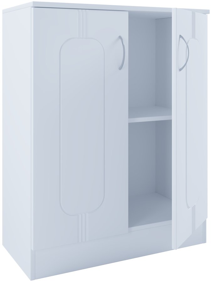 VCM NORDIC Balia 2-türige Kommode, m. 2 Türen und 1 Einlegeboden - Holz weiß