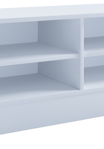 VCM NORDIC Balia TV-Tisch, m. 4 offenen Fächern - Holz weiß (110x35)