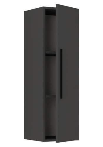 VCM NORDIC Arila L Hängeschrank, m. 1 Tür und 2 Einlegeböden – Holz anthrazitgrau