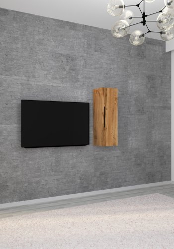 VCM NORDIC Arila L Hängeschrank, m. 1 Tür und 2 Einlegeböden - Naturholz