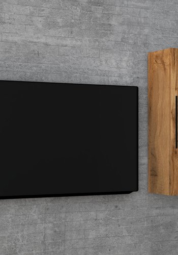 VCM NORDIC Arila L Hängeschrank, m. 1 Tür und 2 Einlegeböden - Naturholz