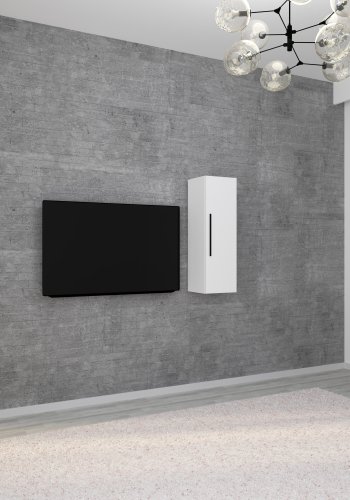 VCM NORDIC Arila L Hängeschrank, m. 1 Tür und 2 Einlegeböden – Holz weiß