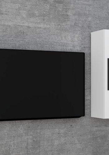 VCM NORDIC Arila L Hängeschrank, m. 1 Tür und 2 Einlegeböden – Holz weiß