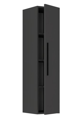 VCM NORDIC Arila XL Hängeschrank, m. 1 Tür und 3 Einlegeböden – Holz anthrazitgrau