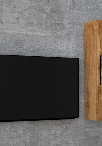 VCM NORDIC Arila XL Hängeschrank, m. 1 Tür und 3 Einlegeböden - Naturholz