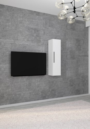 VCM NORDIC Arila XL Hängeschrank, m. 1 Tür und 3 Einlegeböden - Holz weiß