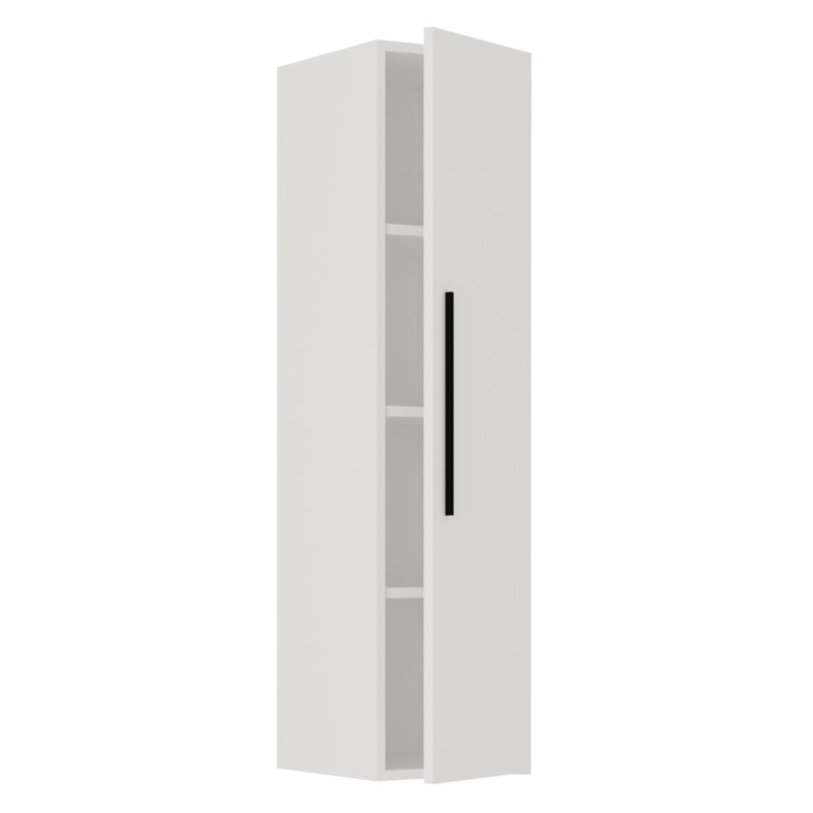 VCM NORDIC Arila XL Hängeschrank, m. 1 Tür und 3 Einlegeböden - Holz weiß