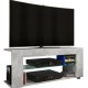 VCM NORDIC Plexalo XL TV-bord, m. 1 glasshylle - grtt tre (110x30)