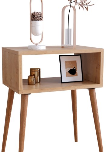 VCM NORDIC Singol M nattbord, m. 1 pent rom - naturlig tre (45x30)