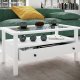 VCM NORDIC Lingis L soffbord, m. 1 lda - glas och vitt tr (90x53,5)