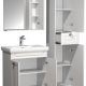 VCM NORDIC Casalo L 4-teiliger Waschtisch, m. Spiegelschrank, Waschtisch, 2 Schränke - Melamin weiß
