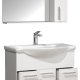 VCM NORDIC Lisalo XL 3-delt vask, m. speilskap, keramisk vask, 4 drer - hvit melamin