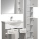 VCM NORDIC Lisalo XL 4-delt servant, m. speilskap, vask, 2 skap - hvit melamin