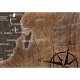 ARTGEIST Wooden Mosaic - Verdenskort p� tr�-mosaik trykt p� l�rred - Flere st�rrelser