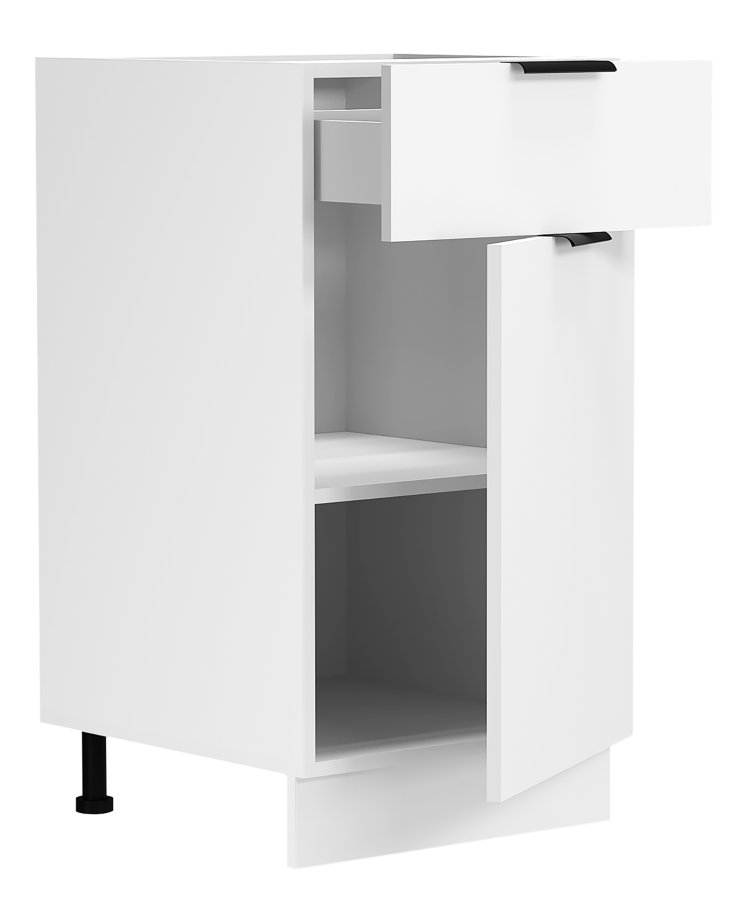 VCM NORDIC Fasola Küchenunterschrank, m. 1 Tür, 1 Schublade, 1 Einlegeboden - Holz weiß (B:40)