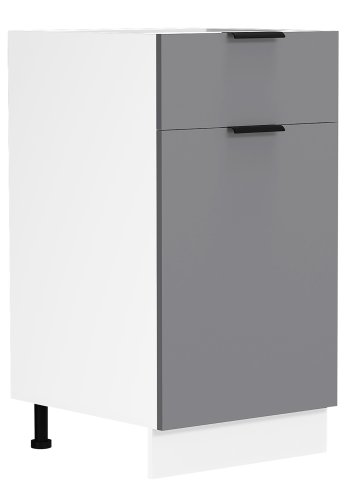 VCM NORDIC Fasola Küchenunterschrank, m. 1 Tür, 1 Schublade, 1 Einlegeboden - Holz anthrazitgrau/weiß (B:40)