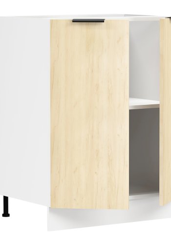 VCM NORDIC Fasola Küchenunterschrank, m. 2 Türen, 1 Einlegeboden - Holz natur/weiß (B:60)