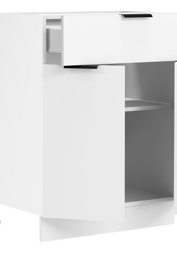 VCM NORDIC Fasola Küchenunterschrank, m. 2 Türen, 1 Schublade, 1 Einlegeboden - Holz weiß (B:60)