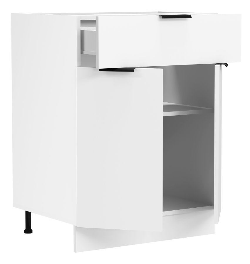 VCM NORDIC Fasola Küchenunterschrank, m. 2 Türen, 1 Schublade, 1 Einlegeboden - Holz weiß (B:60)