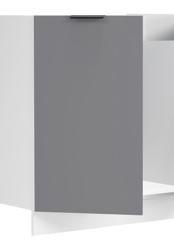 VCM NORDIC Fasola Küchenunterschrank für Spüle, m. 2 Türen - Holz anthrazitgrau/weiß (B:80)