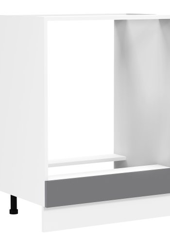 VCM NORDIC Fasola Küchenschrank für Backofen und Einbaukochfeld - Anthrazitgrau/Weißholz